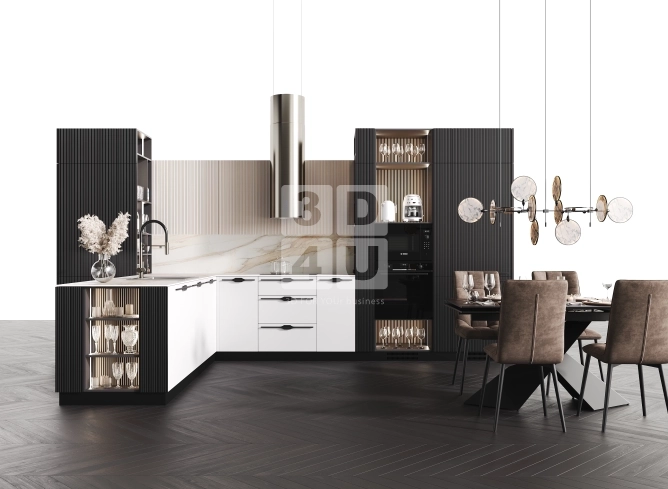 Эстетика организации пространства в кухне «Лаго»