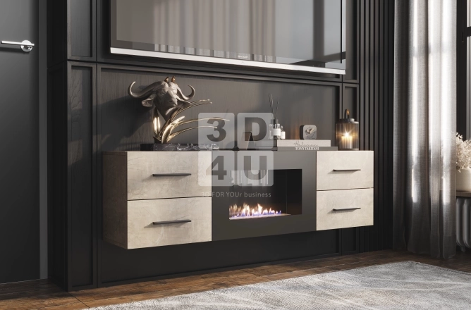 Тумба с биокамином