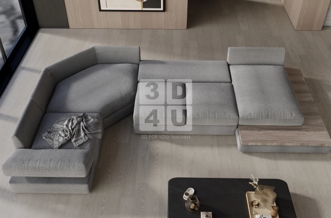 Диван «Санремо» в просторном помещении (МК «StopМебель»)