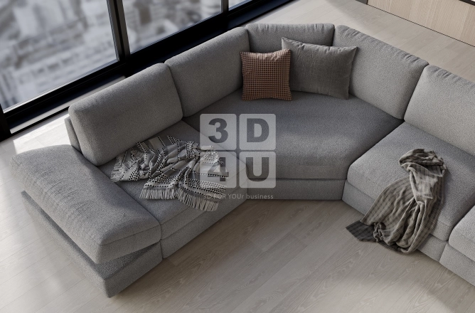 Диван «Санремо» в просторном помещении (МК «StopМебель»)