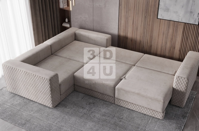 Визуализация дивана «Лиссабон» (МК «StopМебель»)