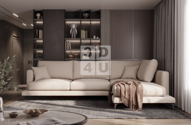 Диван «Карат» в уютной гостиной (МК «StopМебель»)