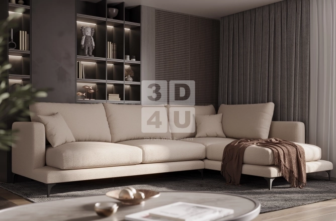 Диван «Карат» в уютной гостиной (МК «StopМебель»)